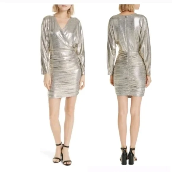 Alice + Olivia Pace Batwing Sleeve Mini Dress Size 2 $398 - Picture 4 of 15